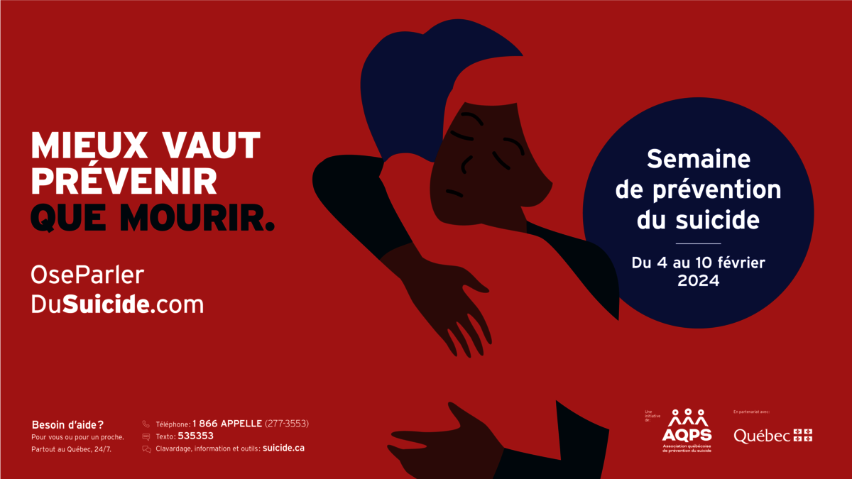 La Semaine de la prévention du suicide débute! – UPA